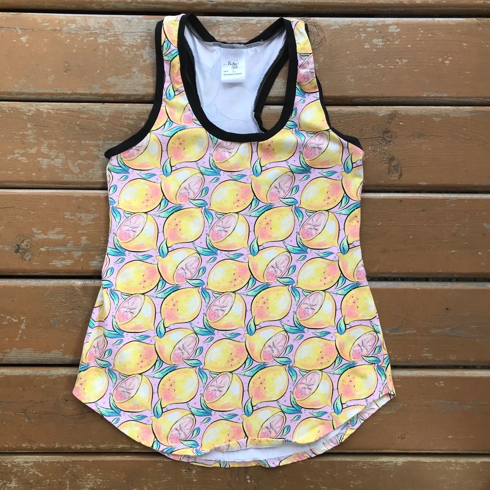 Paisley’s Pants Canadian Handmade Racerback Lemon Tank - Size Large